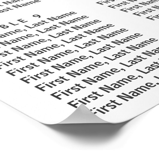 Poster Elégant Vanilla Blue Floral Mariage Chart (Coin)