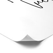 Poster Elégant Vert Eucalyptus Mariage Véritable Amour Bi (Coin)