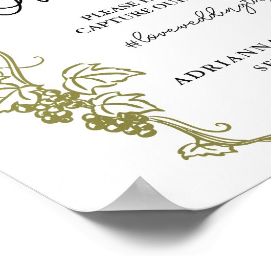 Poster Élégant vignoble | SIGNE Mariage D'Italie (Coin)