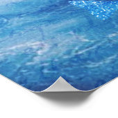 Poster Elegant Vintage Seahorse Blue Ocean Waves (Coin)