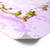 Poster Elégant Vintage violet Mariage Accueil (Coin)