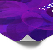 Poster Elégant violet encourage à 30 ans 30e anniversaire (Coin)