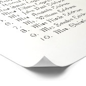 Poster Élégant votre photo ici Mariage Seating Chart (Coin)