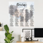 Poster Élégant votre photo ici Mariage Seating Chart (Bureau à domicile)