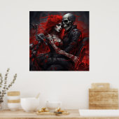 Poster Elegant vrouw van de weg (Keuken)