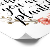 Poster Elegant Watercolor Botanical Message (Coin)