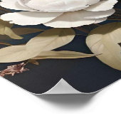 Poster Elégant Whippet rose Peony Flowers Arrière - plan  (Coin)