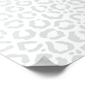 Poster Elegant White Gray Leopard Cheetah Animal Print (Coin)