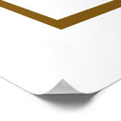 Poster Elégant White Navy Gold Palm Tree Mariage Bienvenu (Coin)