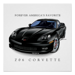 POSTER ÉLÉGANT Z-06 VETTE ILLUSTRATION