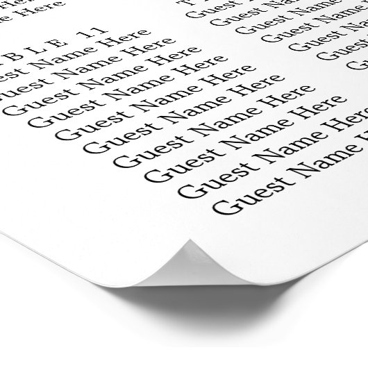 Poster Elégante 15 Tables Mariage violet Siège (Coin)