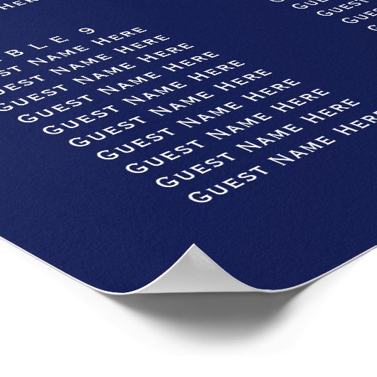 Poster Élégante Ancre Mariage nautique (Coin)