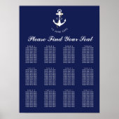 Poster Élégante Ancre Mariage nautique (Devant)