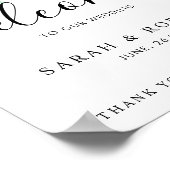 Poster Elégante aquarelle Bienvenue à notre Mariage (Coin)