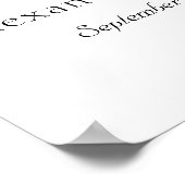 Poster Élégante aquarelle botanique mariage de bienvenue (Coin)