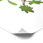 Poster Elégante aquarelle Citrus rose Fleurs bébé chaussu (Coin)