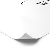 Poster Elégante aquarelle Eucalyptus Mariage Bienvenue (Coin)