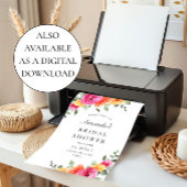 Poster Elégante aquarelle Floral Fête des mariées D'ACCUE