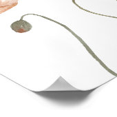 Poster Elégante aquarelle florale Pépites islandaises (Coin)