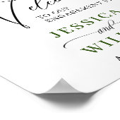 Poster Elégante aquarelle Lemon Green ENGAGEMENT PARTY (Coin)