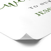 Poster Elégante aquarelle Lemons Verdure Mariage Bienvenu (Coin)