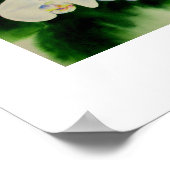 Poster Elégante aquarelle Orchidées, vert botanique (Coin)