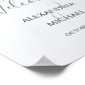 Poster Elégante aquarelle Rose Gold Green Foliage (Coin)