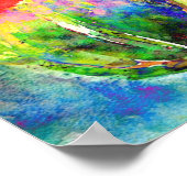 Poster Elégante aquarelle rouge florale (Coin)