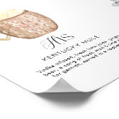 Poster Elégante aquarelle Sa signature Boisson Mariage (Coin)