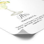 Poster Elégante aquarelle Sa signature Boisson Mariage (Coin)