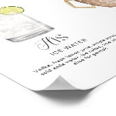 Poster Elégante aquarelle Sa signature Boisson Mariage (Coin)