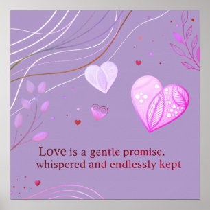 Poster Élégante Art de l'Amour au Coeur d'Or