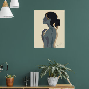 Poster Élégante Art Minimaliste Féminin – Mur Moderne Boh