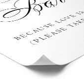 Poster Elégante barre de dessert Calligraphie noire | Tab (Coin)