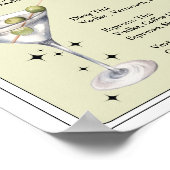 Poster Élégante barre de Martini chic (Coin)