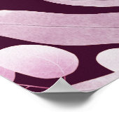 Poster Élégante Bienvenue Mariage Fleurs de Bourgogne Gra (Coin)