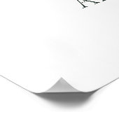 Poster Elégante Boho Roses blanches avec verdure Bienvenu (Coin)