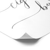 Poster Élégante Calligraphie Argent Barre de Cigar Horizo (Coin)