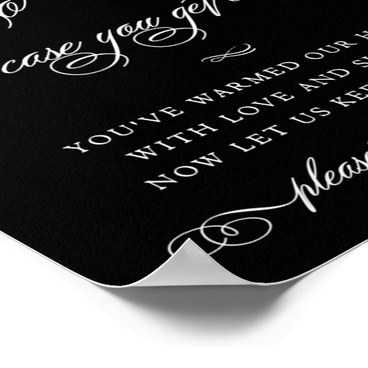 Poster Élégante calligraphie blanche de couverture | Part (Coin)