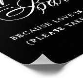 Poster Élégante Calligraphie blanche de la barre de cupca (Coin)