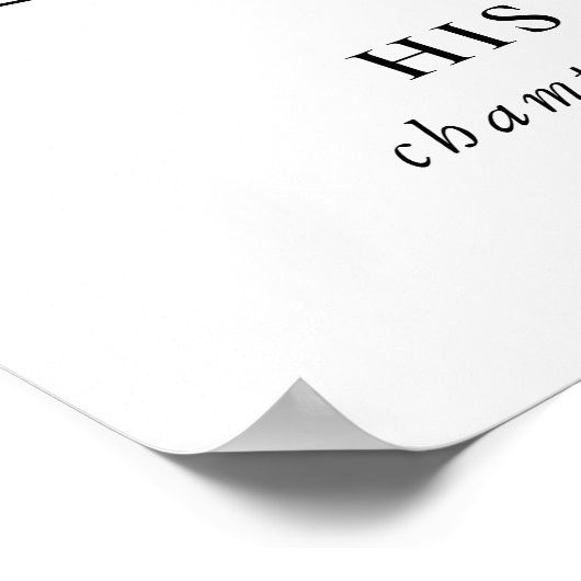 Poster Élégante calligraphie Classic Mariage Bar Menu (Coin)