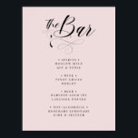 Poster Élégante calligraphie Classic Mariage Bar Menu Pos<br><div class="desc">Élégante calligraphie Classic Mariage Bar Menu</div>