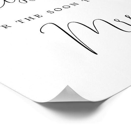 Poster Élégante Calligraphie Devine Combien De Baisers (Coin)