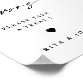 Poster Élégante calligraphie Favoriser le Mariage Panneau (Coin)