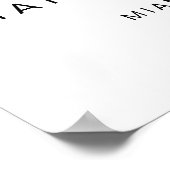 Poster Elégante calligraphie Mariage accueil moderne (Coin)