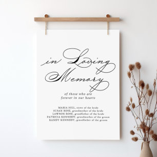 Poster Élégante calligraphie moderne enseigne en souvenir