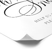 Poster Élégante calligraphie noir Oh Snap | Hashtag Chic (Coin)