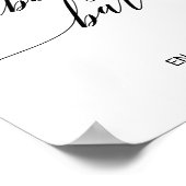 Poster Élégante calligraphie noire Balises à bulles (Coin)