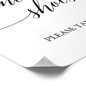 Poster Élégante calligraphie noire Chaussures de danse (Coin)