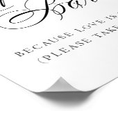 Poster Élégante Calligraphie noire de la barre de Cupcake (Coin)